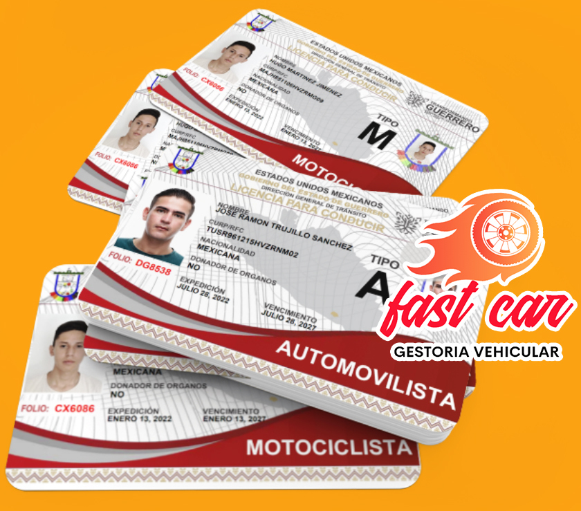 <span style="font-weight: bold;">LICENCIA DE AUTOMOVILISTA (A)</span><br>